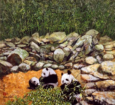 Happy Family (Pandas) by Komi Chen